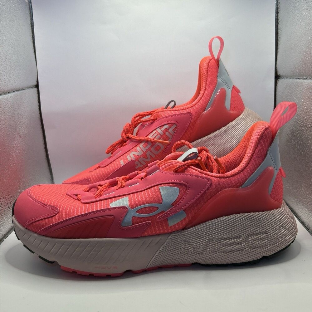 Under Armour HOVR Mega 2 MVMNT Mens 12 Pink Shock Running Sneakers 3026629-603